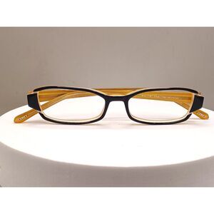KLiiK Denmark Model 358 Saskia 50-16-140 Black Yellow Rectangle Glasses Frames